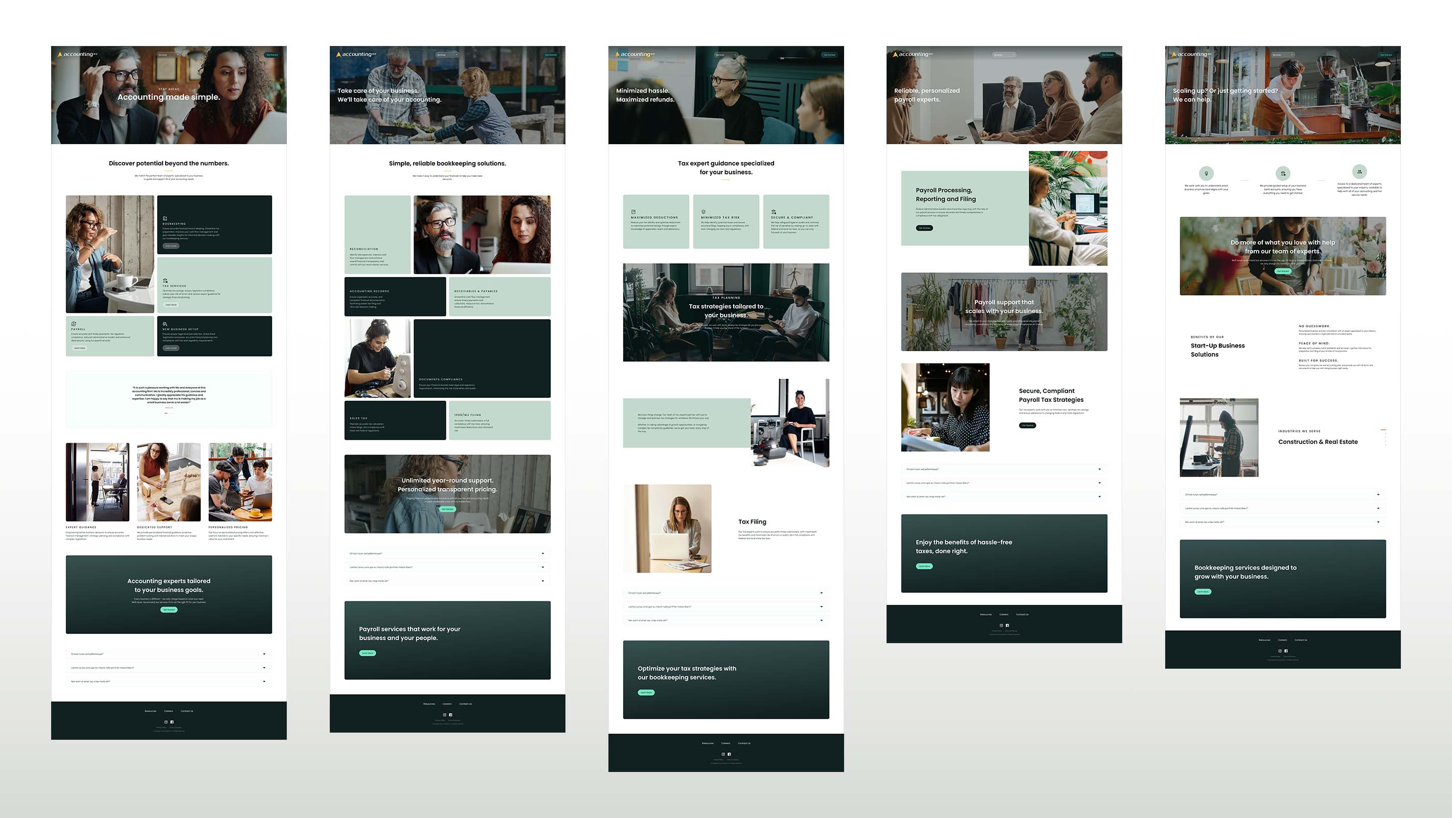 Accounting Biz - Full Web Pages Layout